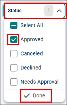 Status Filter